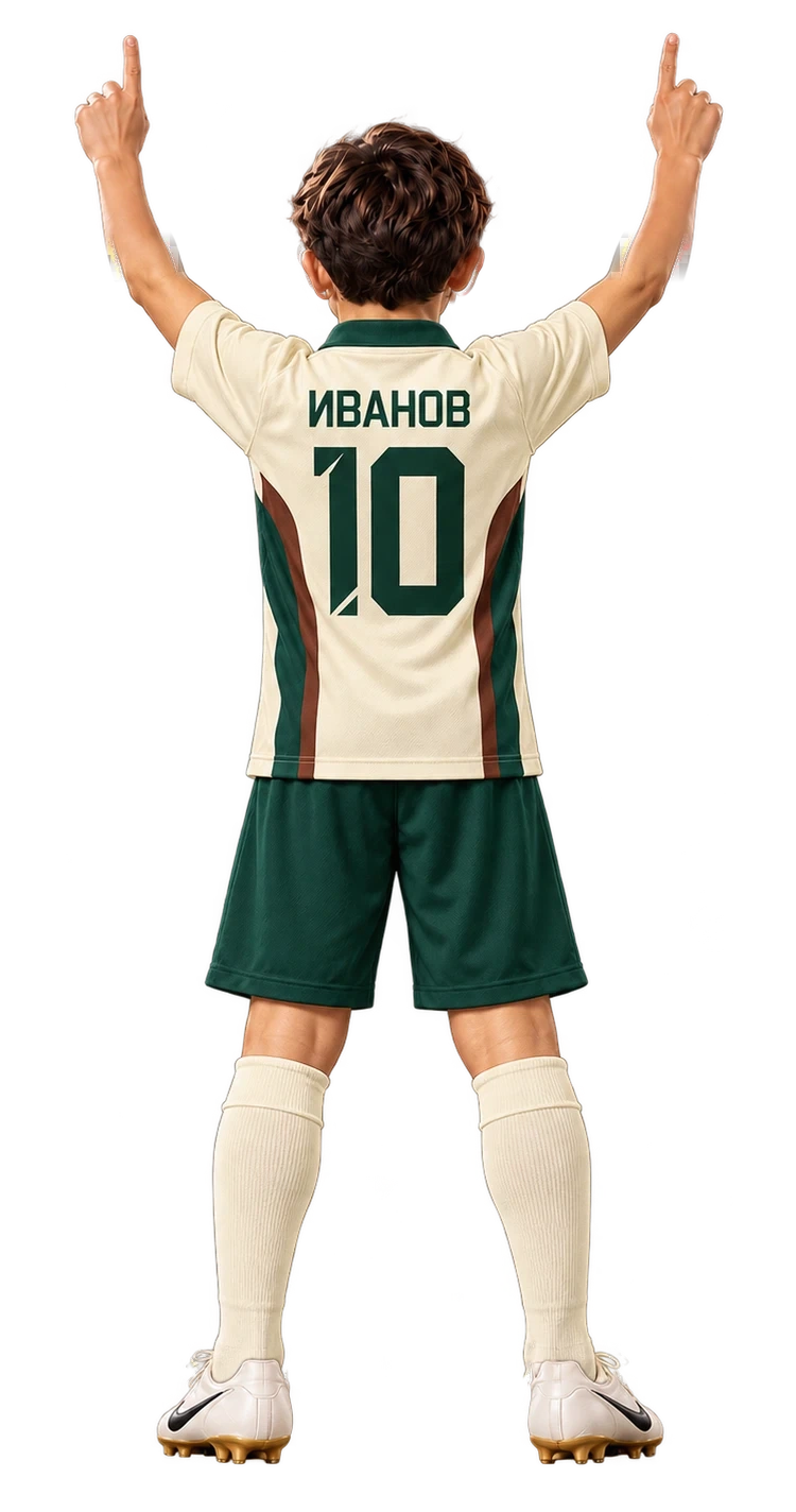 Гостевая молочно-бежевая форма APX School — сзади